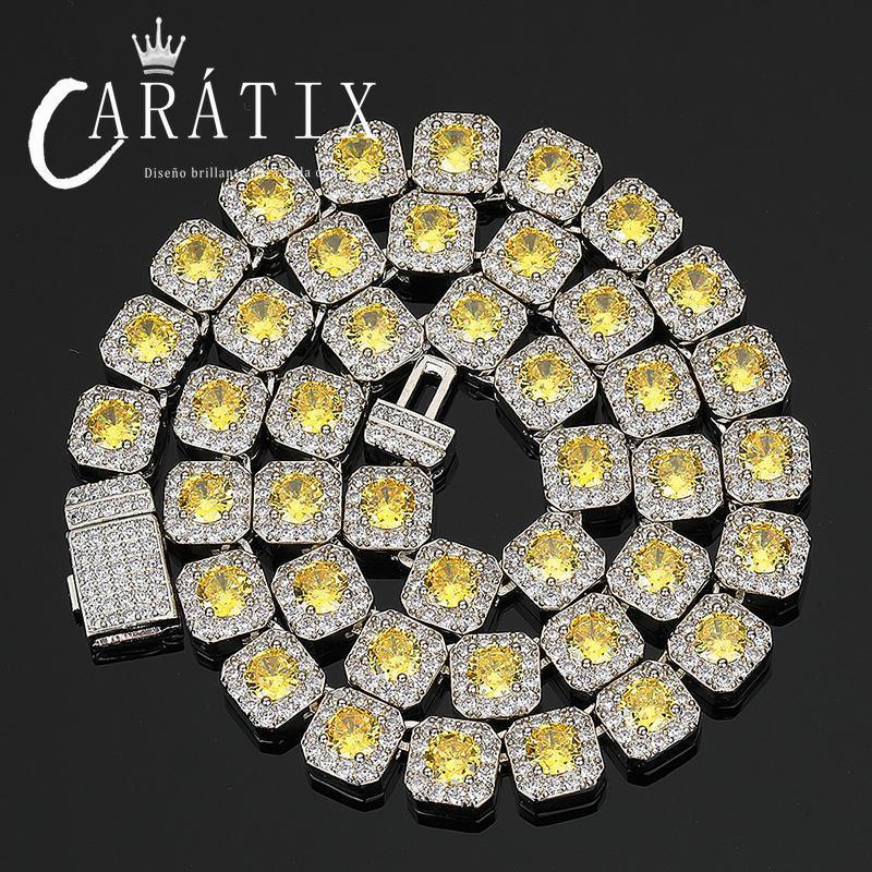 CARÁTIX 10mm Iced Out 5A CZ Tennis Link Choker Necklace - CaratixJewelry